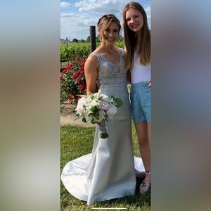 Silver Prom dress size 4